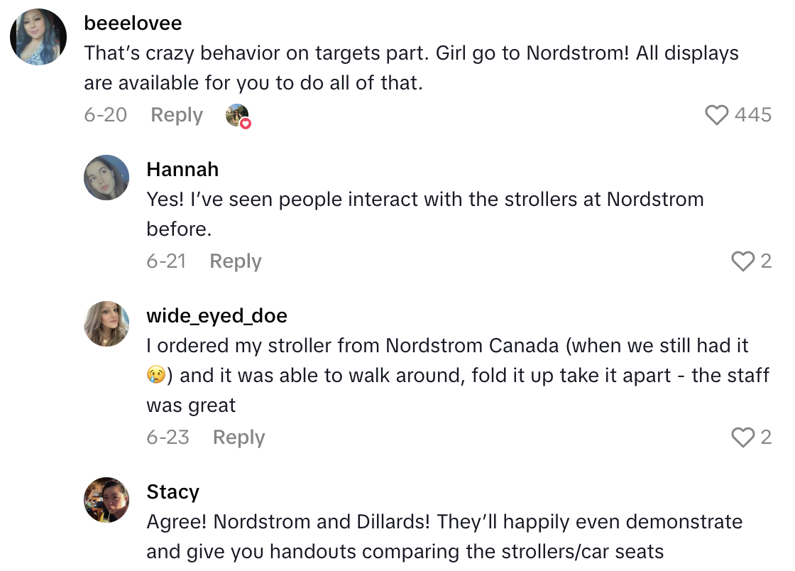 Screenshot 2025 08 17 at 7.31.34 PM A Pregnant Woman Says She Got Kicked Out Of A Target Store For Testing A Stroller