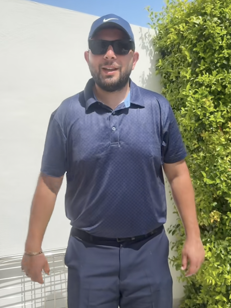 man talking to tiktok viewers