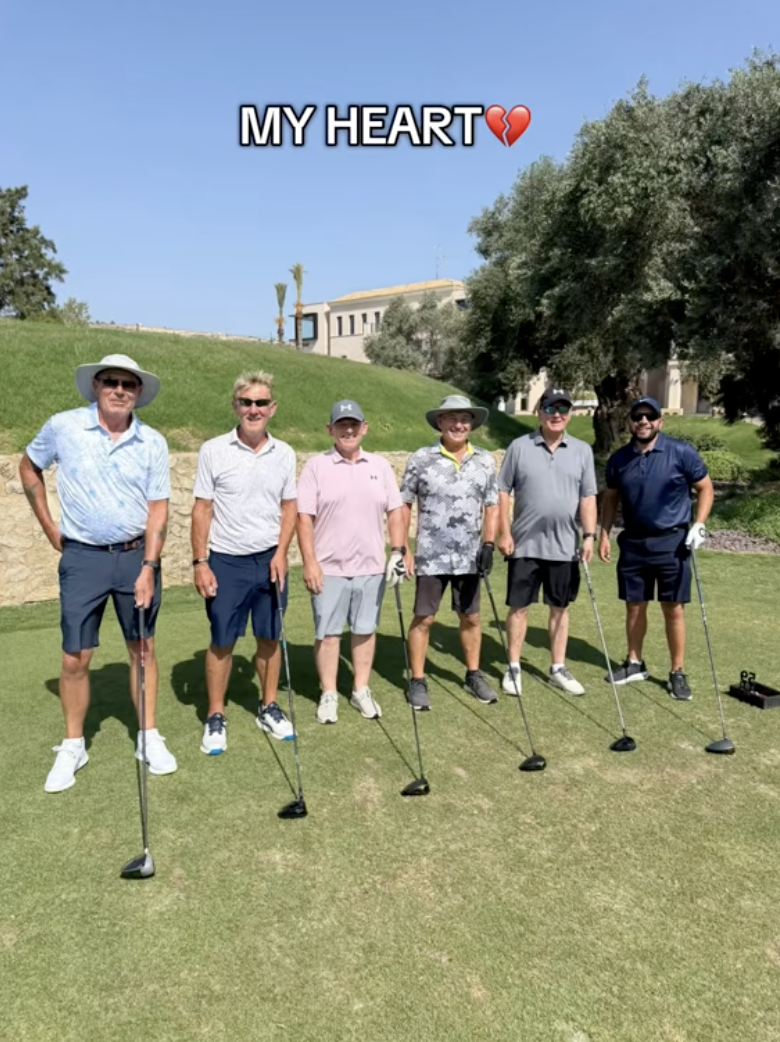 men at a golf course