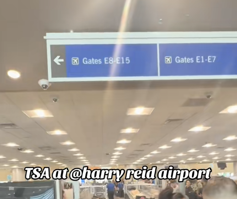 tsa workers in an airport