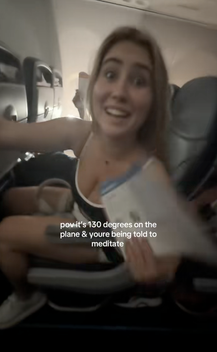 woman on a plane