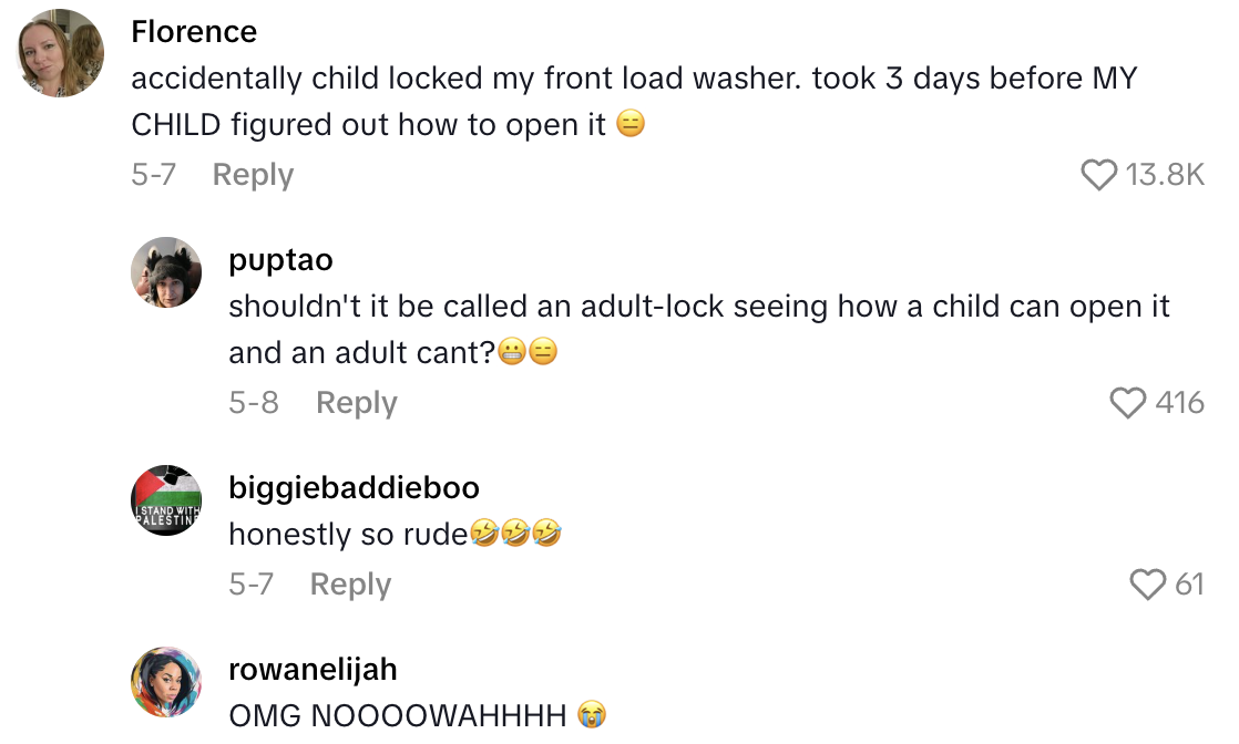 Screenshot 2025 08 17 at 9.50.54 AM Consult your manual? This is a rental!   A TikTokker Accidentally Child Locked Her Oven When She Was Cooking Food
