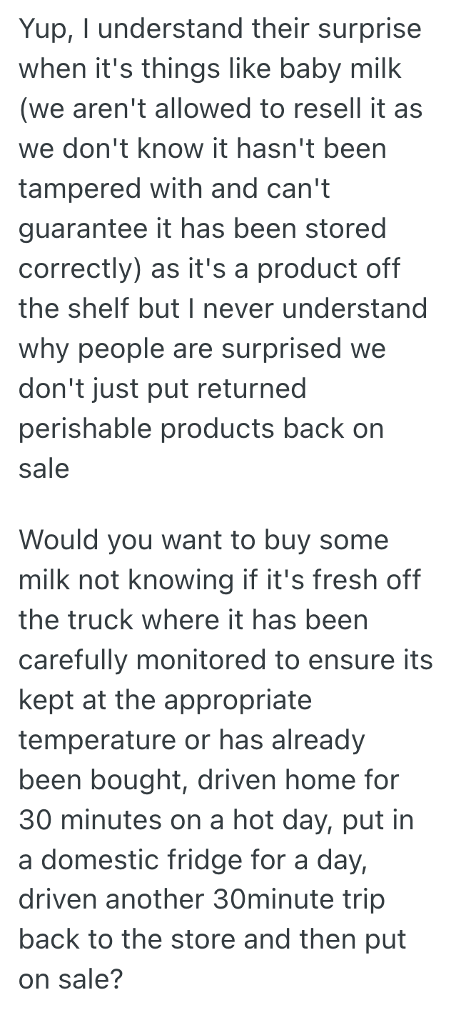 Screenshot 2025 08 18 at 1.42.26 PM Shopper Insisted On Putting Back A Perishable Yogurt Container, So One Retail Worker Had To Enforce The Rules, Even If It Meant Wasting The Item