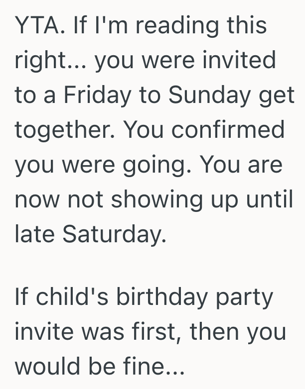 Screenshot 2025 08 19 at 1.25.24 PM Woman Is Invited To Two Birthday Parties That Are Taking Place At The Same Time, And Shes Trying To Find A Way To Go To Both