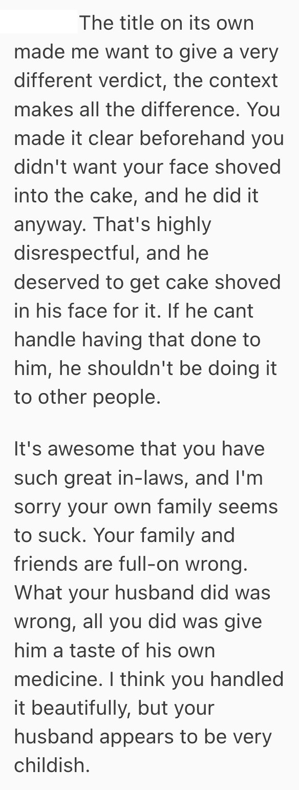 Screenshot 2025 08 19 at 4.21.11 PM Womans Husband Cruelly Shoved A Cake In Her Face On Their Anniversary, But When She Returned The Favor, Everyone Took His Side And Made Her The Villain