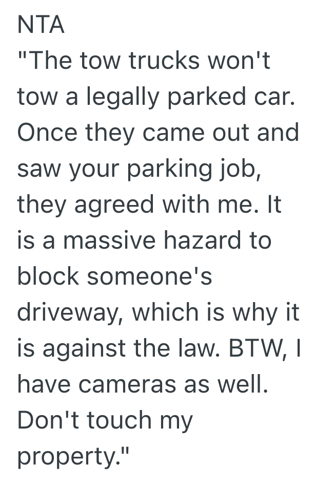 Screenshot 2025 08 19 at 5.34.14 PM Neighbors Park Their Car So That It Blocks Her From Getting Out Of Her Driveway, So She Called A Tow Truck