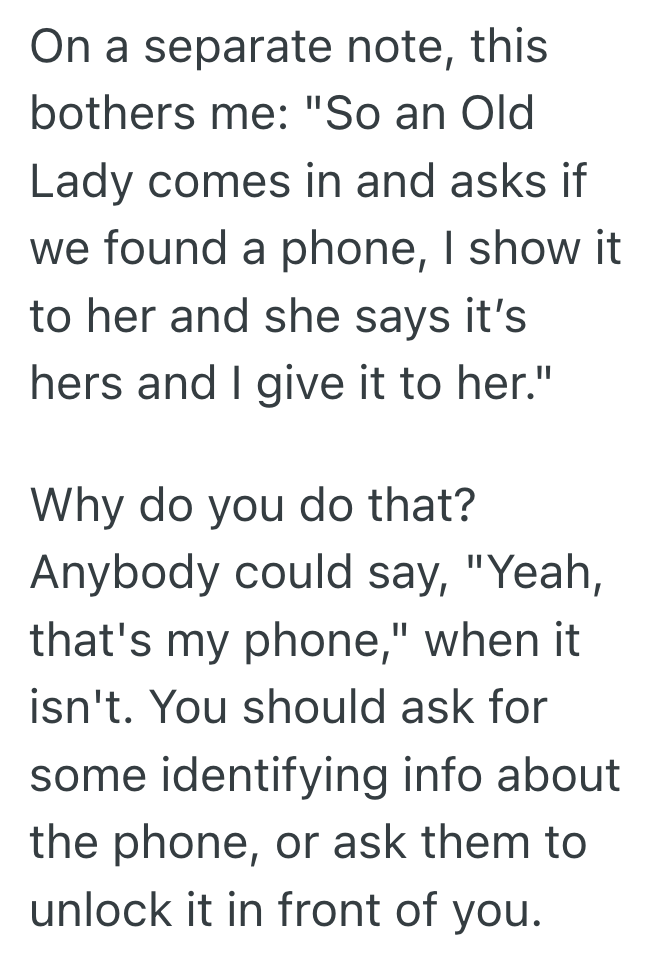 Screenshot 2025 08 20 at 1.14.34 PM Retail Employee Thought They Reunited A Lost Phone With Its Owner, But Theres More Unnecessary Drama When The Owner Accused Them Of Tampering With It
