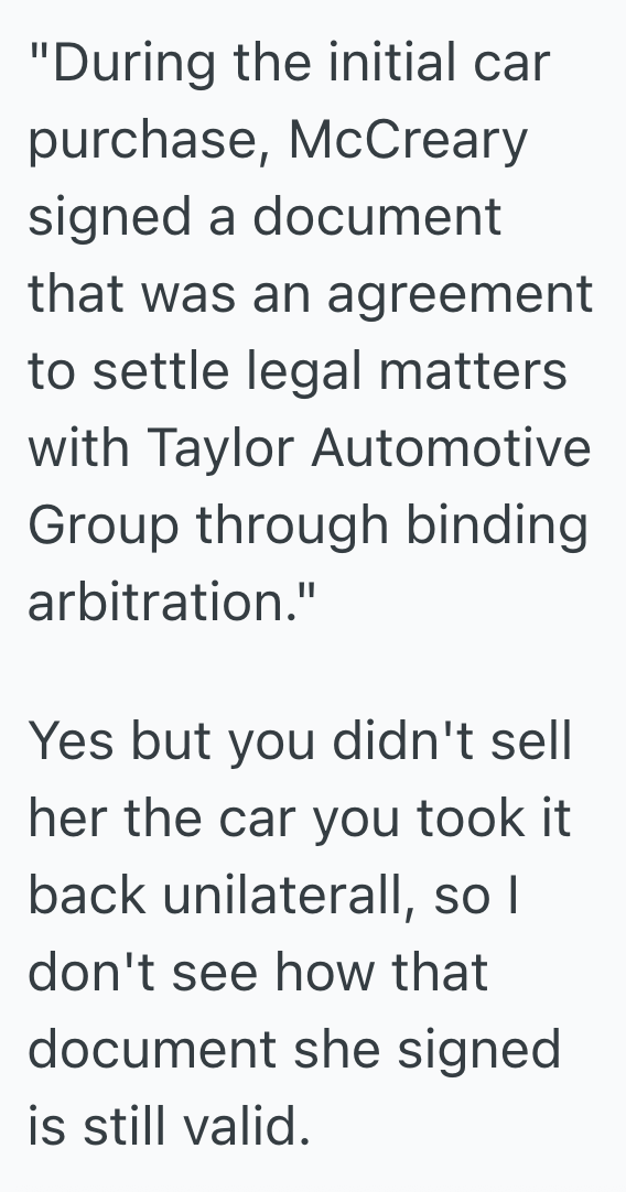 Screenshot 2025 08 20 at 10.28.23 AM Womans Car Is Repossessed By Car Dealership, So She Takes Them To Court And Makes Them Regret It