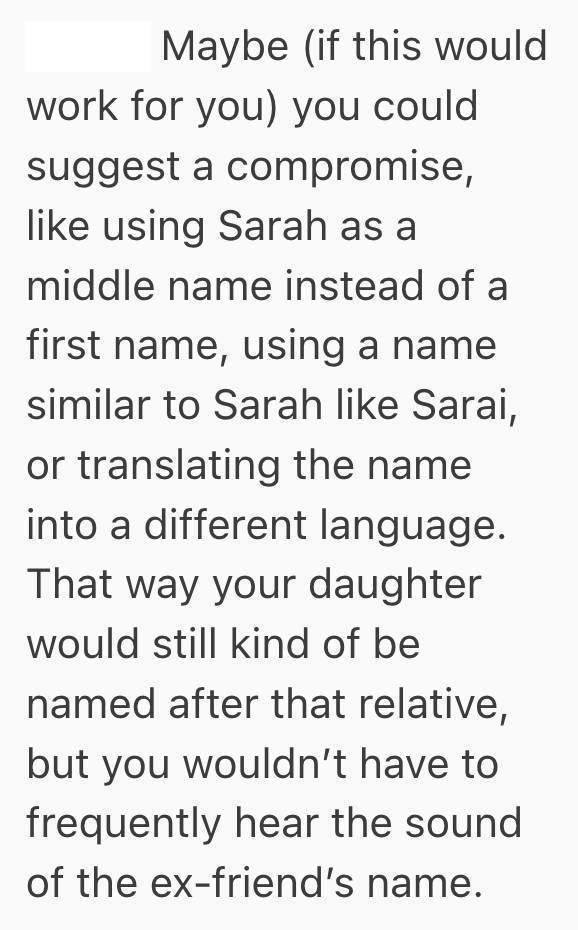 Screenshot 2025 08 21 at 10.23.25 PM New Mom Tried To Keep A Family Tradition Alive With Naming Her Daughter, But Lingering Memories From Her Past Made The Decision Feel Impossible