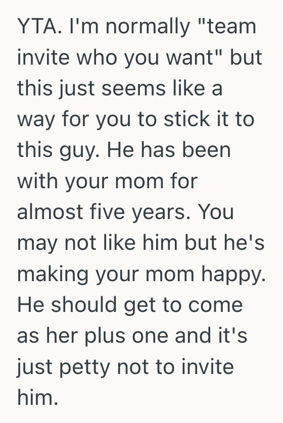 Screenshot 2025 08 21 at 2.20.46 PM Bride To Be Purposely Excluded Her Moms New Boyfriend From The Wedding Guest List, And The Celebration Fell Apart Before It Even Began