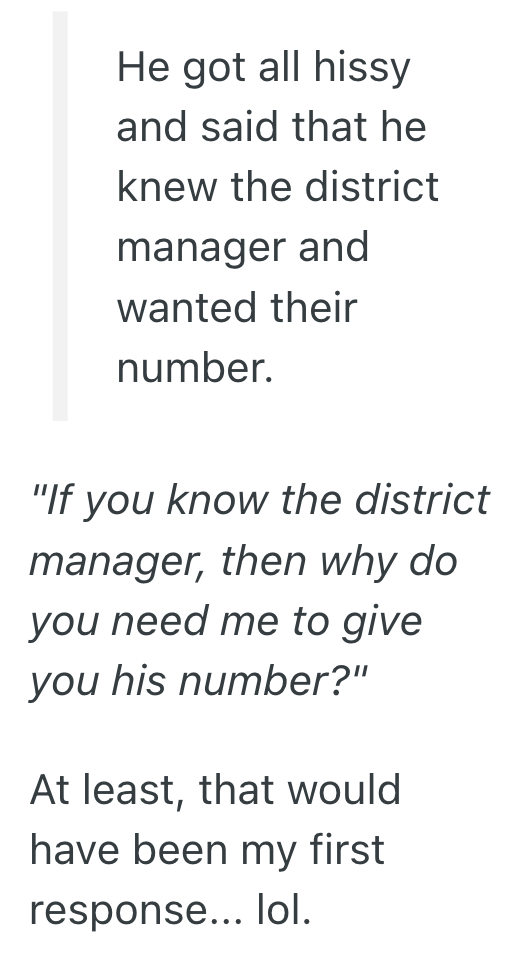Screenshot 2025 08 21 at 7.34.40 PM Rude Customer Threatened To Call An Employees Manager, But They Called His Bluff And Nothing Ever Came Of It