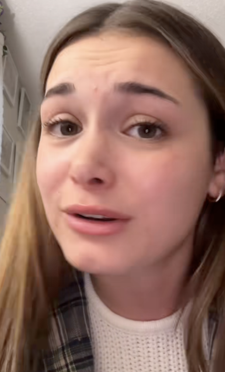 woman talking to a camera