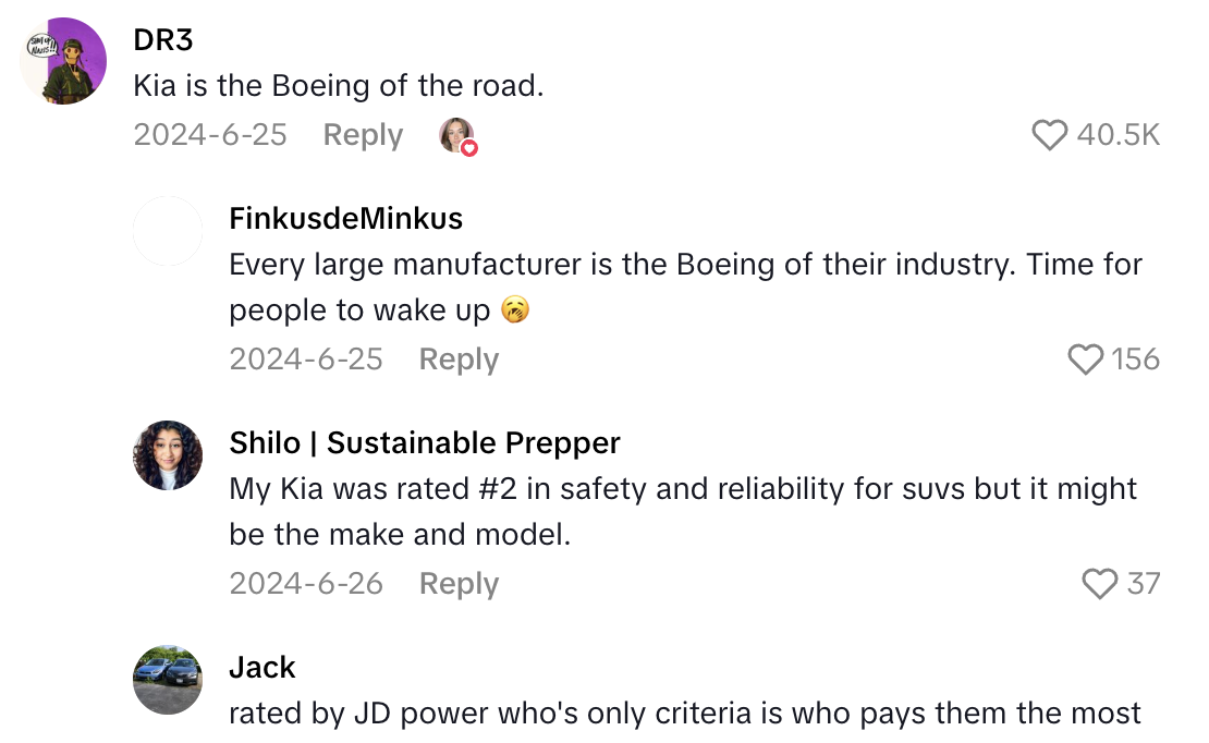Screenshot 2025 08 23 at 1.13.48 PM A Driver Said Her Kia Broke Down In The Middle Of A Road When She Was Driving With Her Family