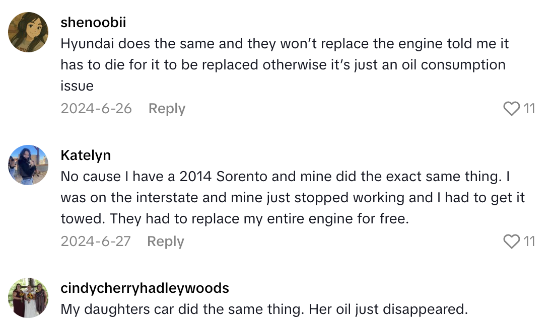 Screenshot 2025 08 23 at 1.14.24 PM A Driver Said Her Kia Broke Down In The Middle Of A Road When She Was Driving With Her Family