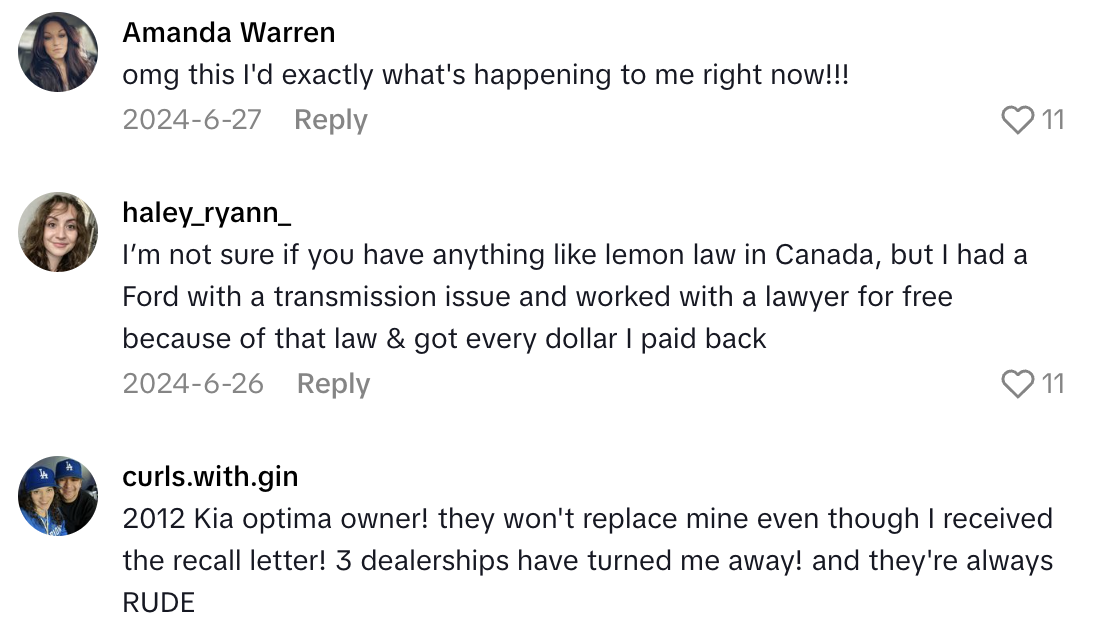 Screenshot 2025 08 23 at 1.14.47 PM A Driver Said Her Kia Broke Down In The Middle Of A Road When She Was Driving With Her Family