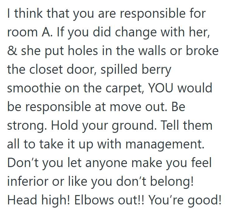 Screenshot 2025 08 25 202122 Her Roommate Wanted Her Room Because It Was Bigger Than The Rest, But Shes Not Going To Switch Since Her Name On The Lease