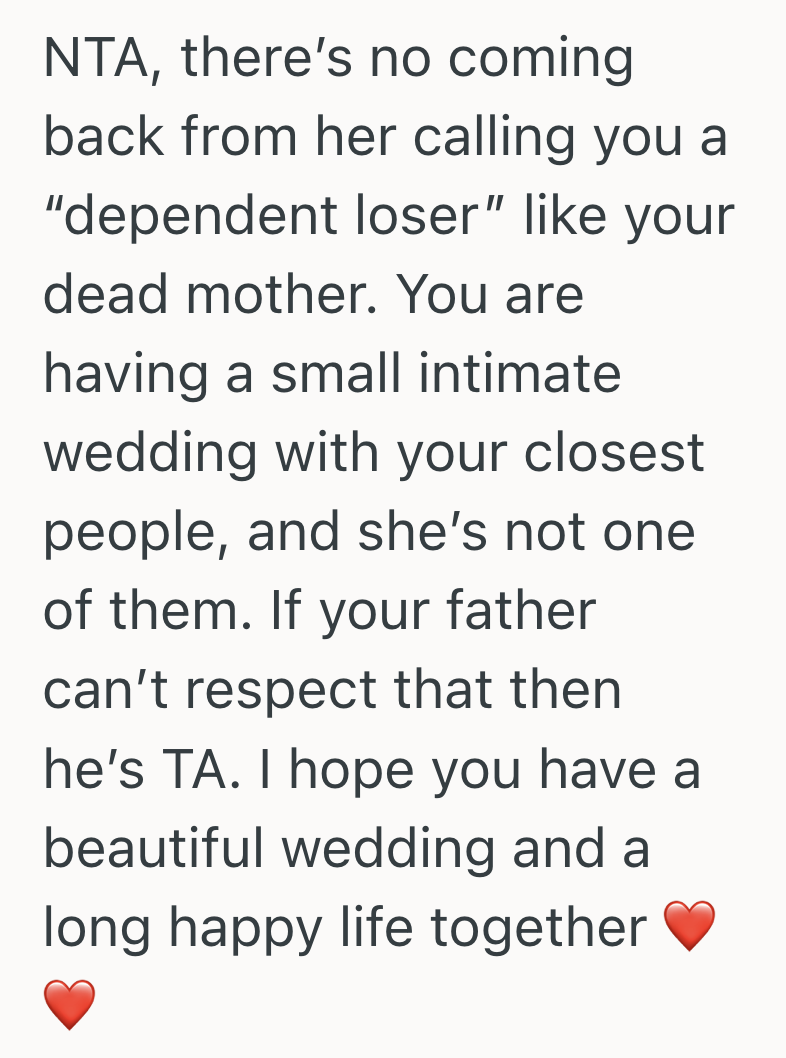 Screenshot 2025 08 25 at 1.08.14 PM Woman Leaves Stepmom Off Wedding Guest List, But Her Dad Thinks She Should Invite Her
