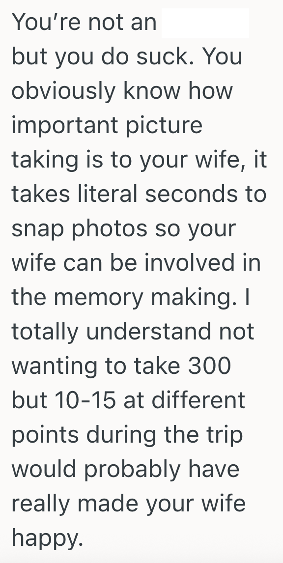 Screenshot 2025 08 25 at 1.14.30 PM Dad Goes On Vacation With His Kids, But His Wife Is Really Upset That He Didnt Take Very Many Pictures