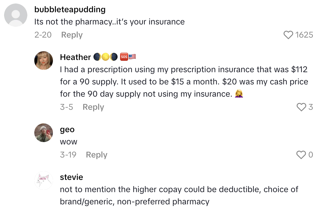 Screenshot 2025 08 25 at 1.22.01 PM A Customer Shared How She Got A Discount On Her Prescription.   Thats America for you.