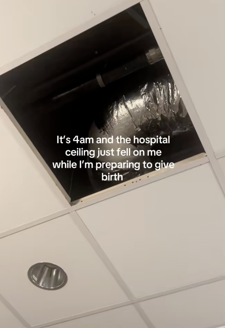 ceiling with a hole in it