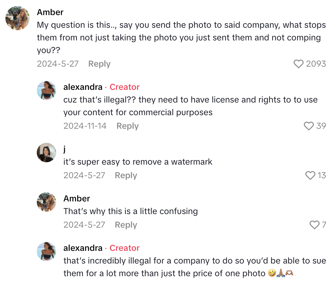 Screenshot 2025 08 25 at 2.47.46 PM A TikTokker Shared How She Makes Money On The Side While She Takes Tropical Vacations.   Charge $120 per photo. I bet you have thousands of pictures.