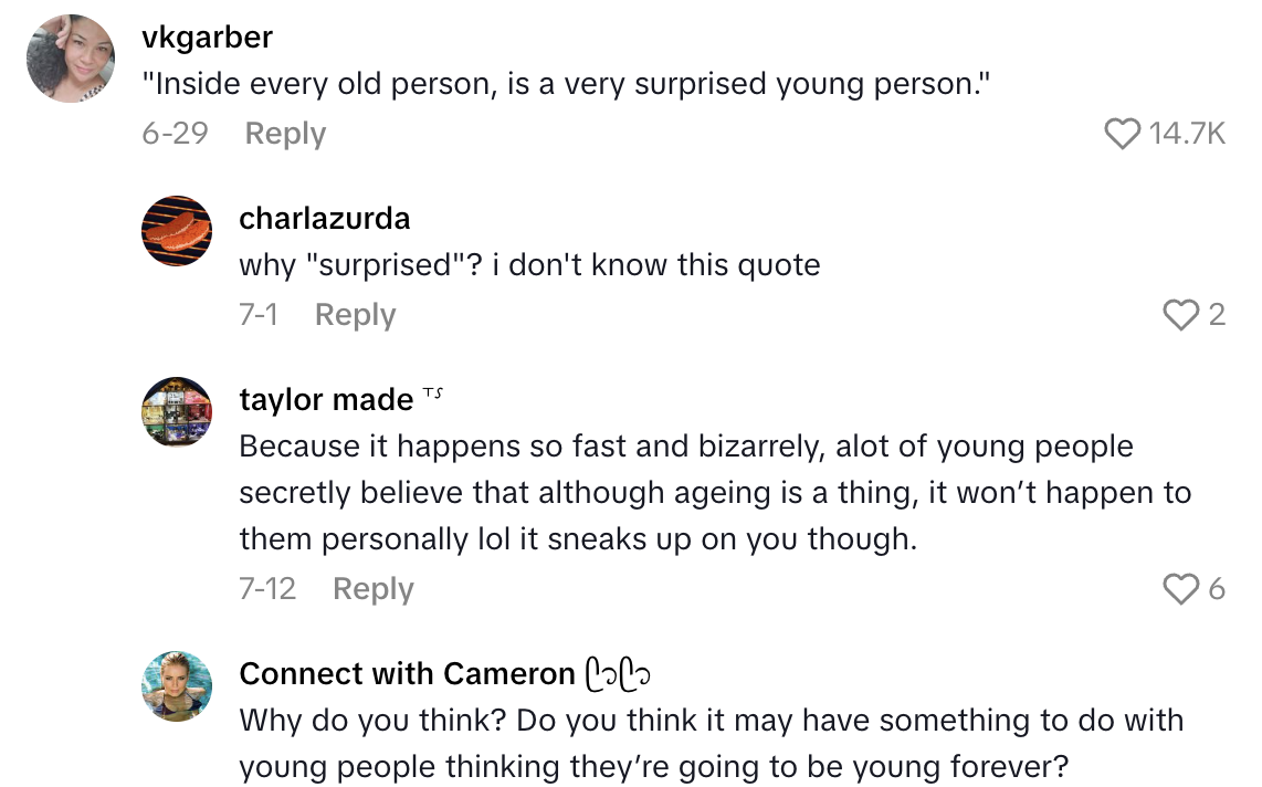 Screenshot 2025 08 25 at 8.45.17 AM An Author Got Real About What Its Really Like To Get Older.   Inside every old person is a very surprised young person.