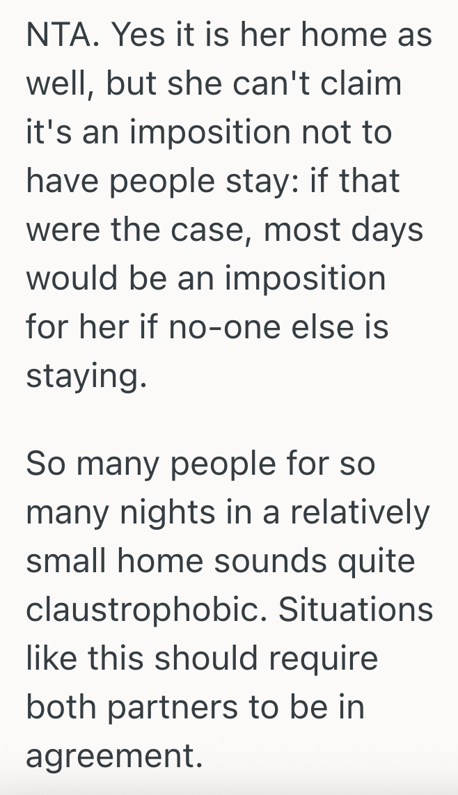 Screenshot 2025 08 26 at 1.56.11 PM Womans Friend Is Coming To Town, And She Wants The Friend To Stay At Her Place, But Her Husband Doesnt Think Theres Enough Room For Everyone