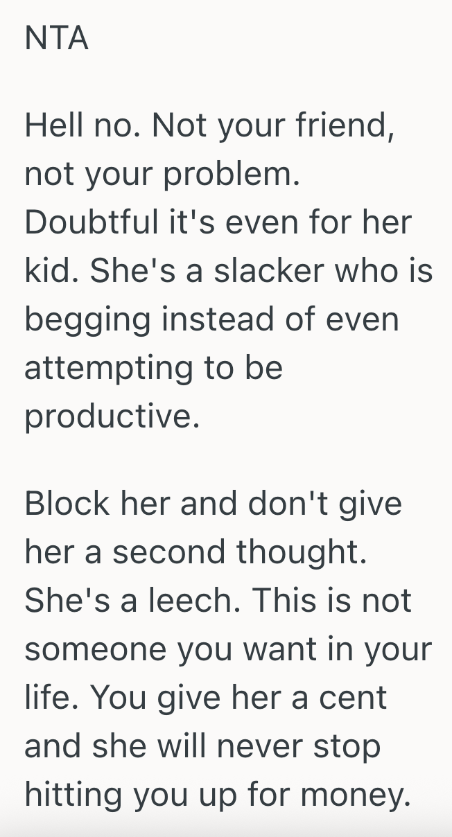 Screenshot 2025 08 26 at 2.13.47 PM Unemployed Woman Asks Her Friend For Money, But The Friend Says No Because She Thinks She Should Get A Job