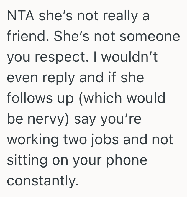 Screenshot 2025 08 26 at 2.15.18 PM Unemployed Woman Asks Her Friend For Money, But The Friend Says No Because She Thinks She Should Get A Job
