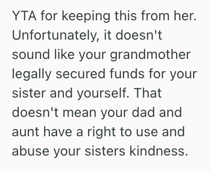 Screenshot 2025 08 26 at 3.57.35 PM Woman Learned The Truth About Her Grandma’s Inheritance, So Shes Torn Between Telling Her Sister Or Staying Silent