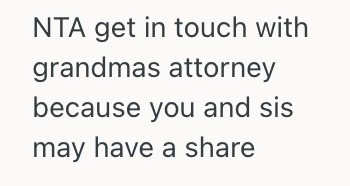 Screenshot 2025 08 26 at 3.58.38 PM Woman Learned The Truth About Her Grandma’s Inheritance, So Shes Torn Between Telling Her Sister Or Staying Silent