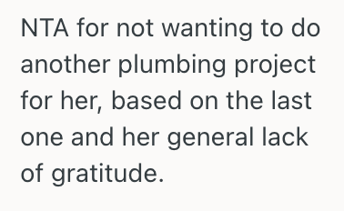 Screenshot 2025 08 26 at 4.14.22 PM Man Helped His Sister Save Hundreds Of Dollars On Plumbing, But Since She Didnt Pay Him, He Refuses To Help Her Again