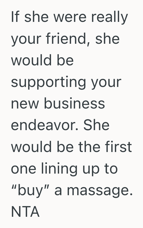 Screenshot 2025 08 26 at 5.25.04 PM Massage Business Owner Declined To Give Free Massages, So Her Entitled Friend Began To Turn The Rest Of Their Peers Against Her