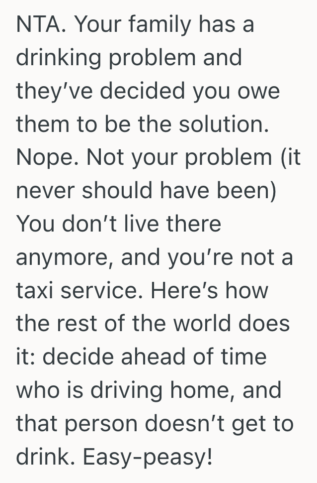 Screenshot 2025 08 26 at 6.20.52 PM Her Parents Always Asked Her To Be The Designated Driver, But The Minute She Said No And Prioritized Her Own Plans, They Had A Complete Meltdown