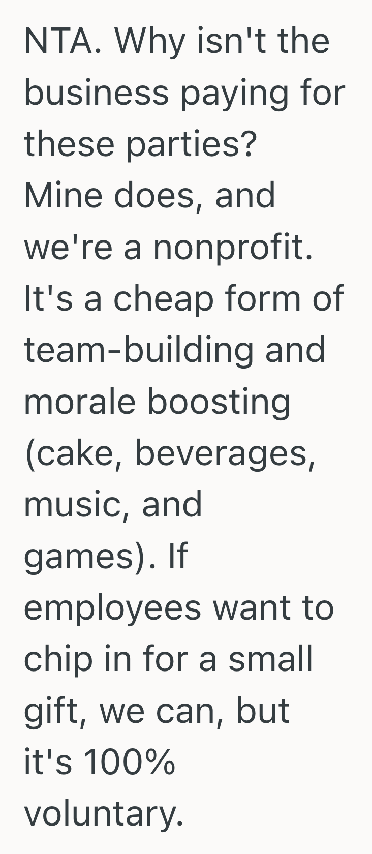 Screenshot 2025 08 26 at 7.05.45 PM Junior Staff Member Felt Pressured Into Chipping In For An Office Celebration, But They Soon Discovered Just How Unfair The Whole Situation Really Was