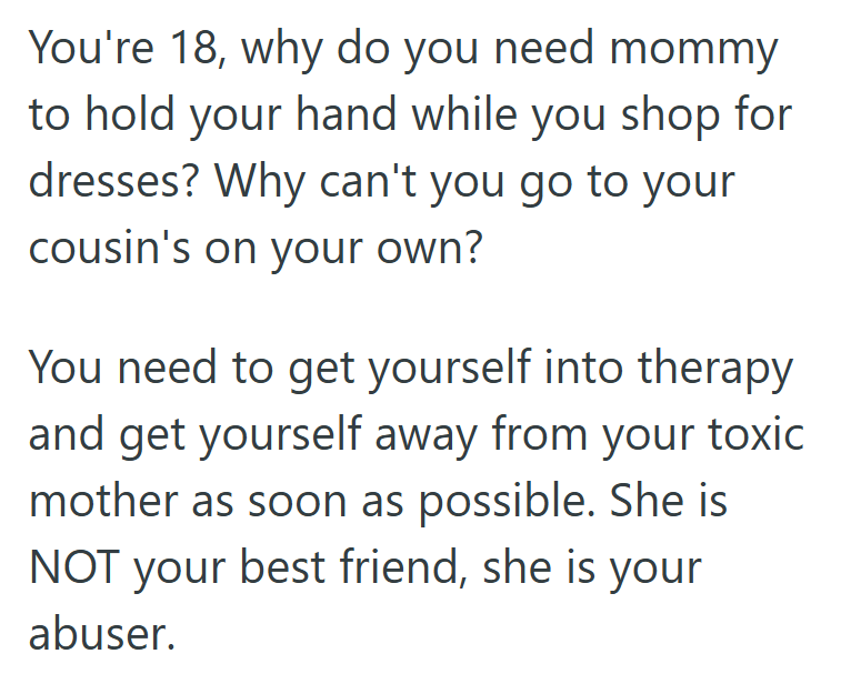Screenshot 2025 08 27 121512 Her Mom Refused To Take Her To The City To Get A Prom Dress, So She Threatened To Buy The Dress With Her Dad Instead