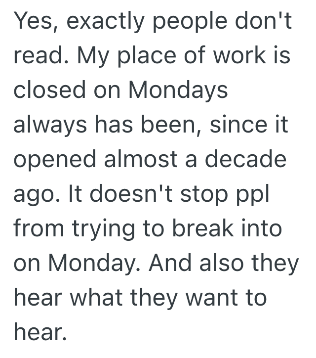 Screenshot 2025 08 27 at 4.05.37 PM Customer Comes In Every Thursday And Wants To Order Hot Foods From The Deli, But The Deli Has Been Closed On Thursdays For Two Years
