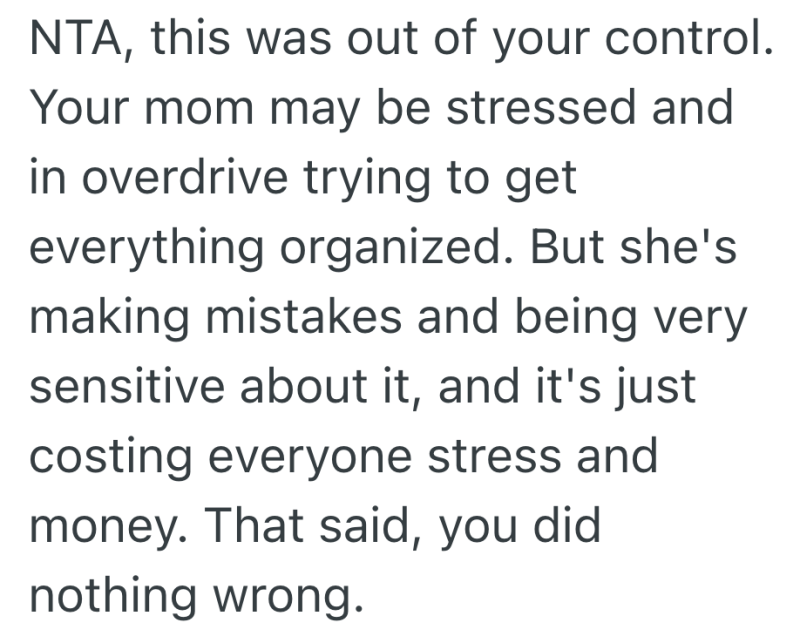 Screenshot 2025 08 29 at 3.10.37 PM e1756495066656 Mom Buys Him a Second Flight Before He Can Check The First, So He Points It Out In A Family Chat And It Sparks Drama
