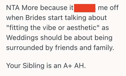 Screenshot 2025 08 31 at 4.53.44 PM He Learned Their Long Term Partner Wasnt Invited To Their Siblings Wedding, So They Decided Not To Attend At All
