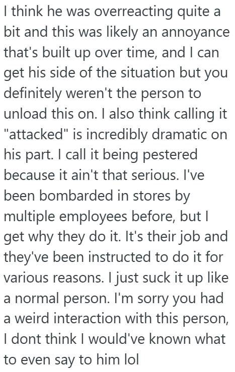 Screenshot 2 bd86ce Angry Man Told Retail Worker That He Was Tired Of Being Attacked By Friendly Employees At That Store, But They Had No Idea What He Was Talking About