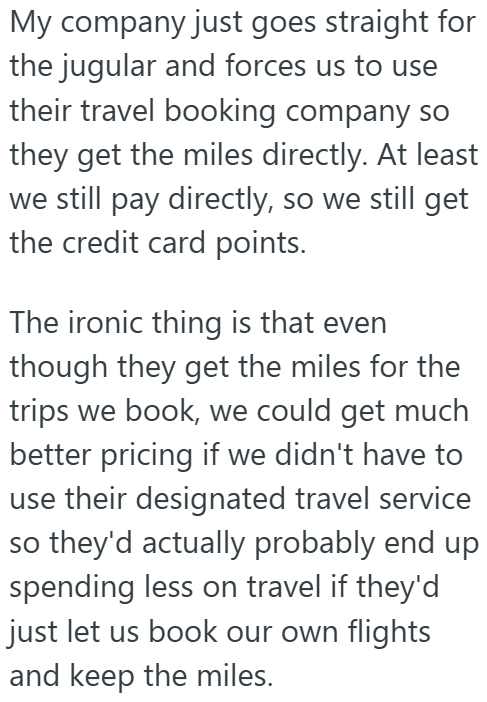 Screenshot 3 b5958b New Boss Wanted Him To Use Personal Airline Miles For Work Trips, So He Went Home And Booked Multiple Trips With His Wife