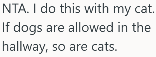 Screenshot 5 53384f Her Allergic Neighbor Wants Her Cat Out Of The Hallway, But They Live In A Pet Friendly Building