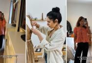 Watch This TikToker Transform An Old Oversized Shirt Into The Hottest Fashion