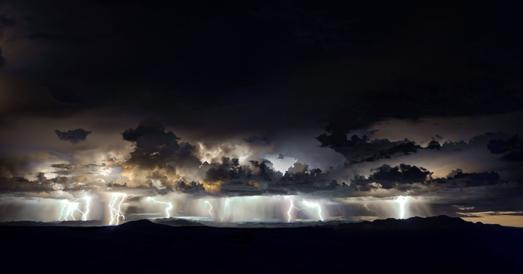 Massive lightning storm
