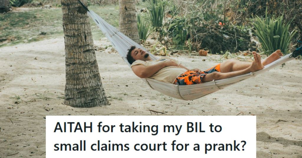 Man sleeping in a hammock after having too many beers