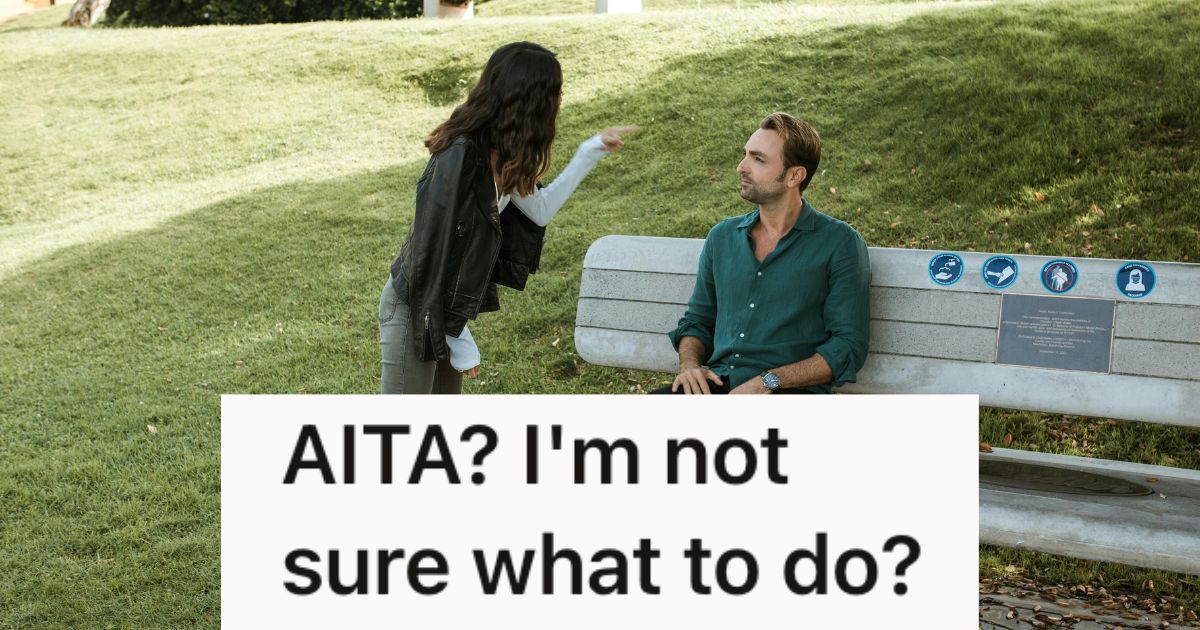 A woman pointing her finger into a man's face