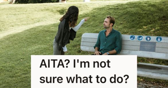 A woman pointing her finger into a man's face