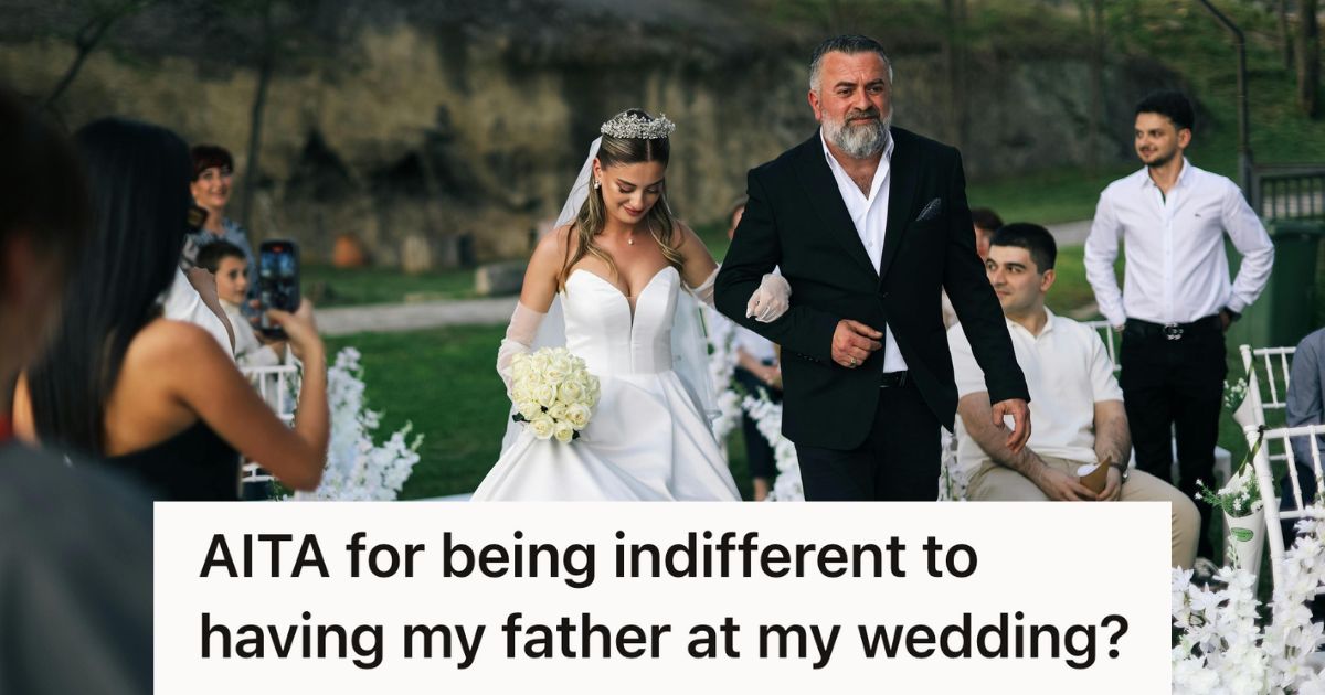 Father walking daughter bride down aisle