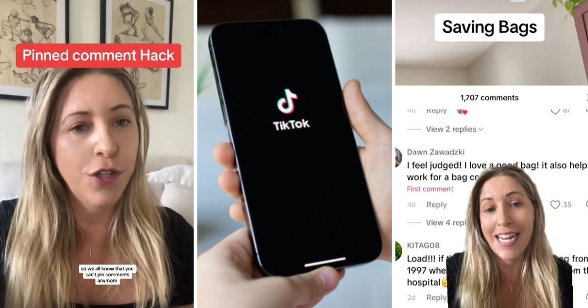 Blond woman talking about TikTok