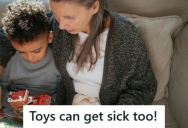Cashier Helped A Struggling Mom Avoid A Meltdown By Telling Her Son The Firetruck Toy Was “Sick” And Needed To Stay At The Store